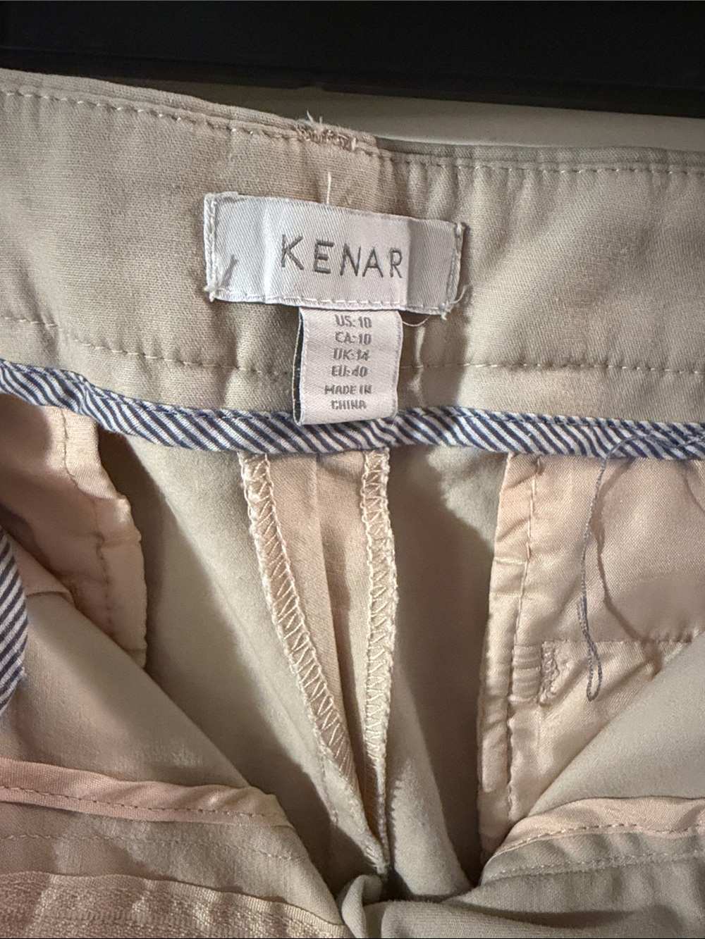 GUC KENAR capri dress pants. Tan color. Size 10 - Picture 3 of 7